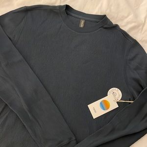 Vuori NWT , waffle crew long sleeve